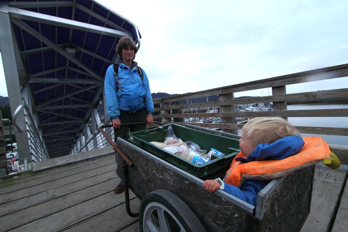 Katmai watches over a portion of our haul.