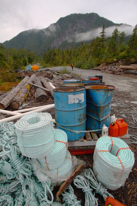 As far as we could tell, there had been no activity at this mining camp for two years, but they left plenty behind - perhaps they'll come back.
