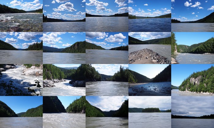 Montage - downstream of damsite