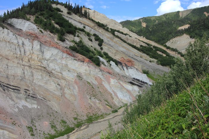 Evidence of past underground coal fires in the area near Usibelli Coal Mines.