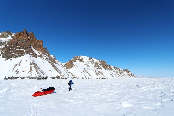 The York Mountains butt up against the Bering Sea, creating calm spots and wind tunnels