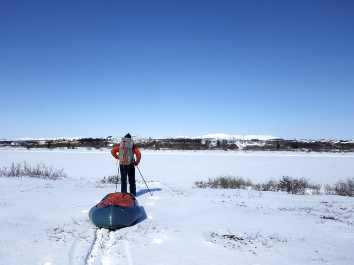 Arriving in Newhalen on a cold, clear day.