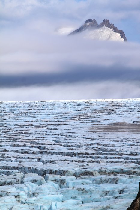 This unnamed small icefield pours ice into glaciers on both the north and south side of the Kenai Peninsula.