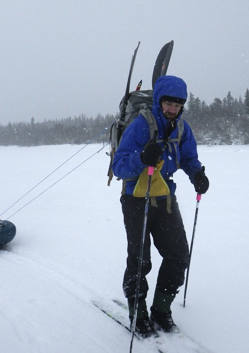 Caleb travels on Lake Iliamna west of Igiugig