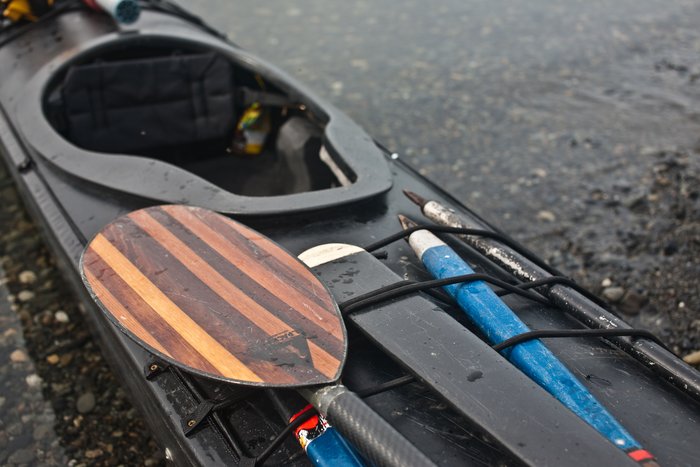 Tuutlik, the double kayak Bjorn and Kim built