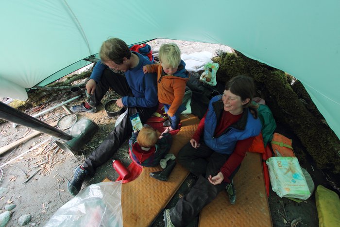 With its stove, double wall, and roomy interior, we felt quite spoiled in our Titanium Goat tent.  Then we'd get a day of intense driving rain and sleet and feel like we'd earned the comforts.