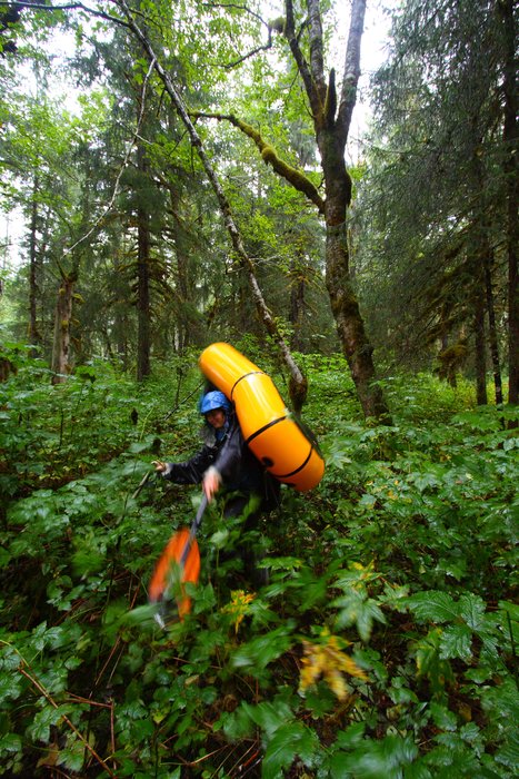 Portaging on the Unuk River, AK - September 15, 2007