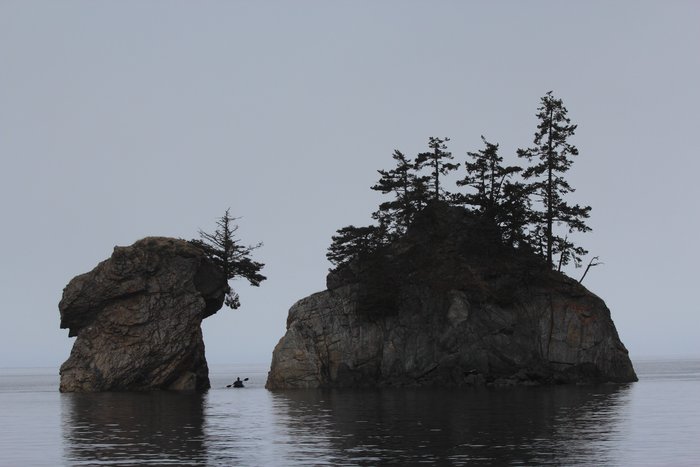 At high tide, you can paddle through this iconic Seldovia Bay landmark