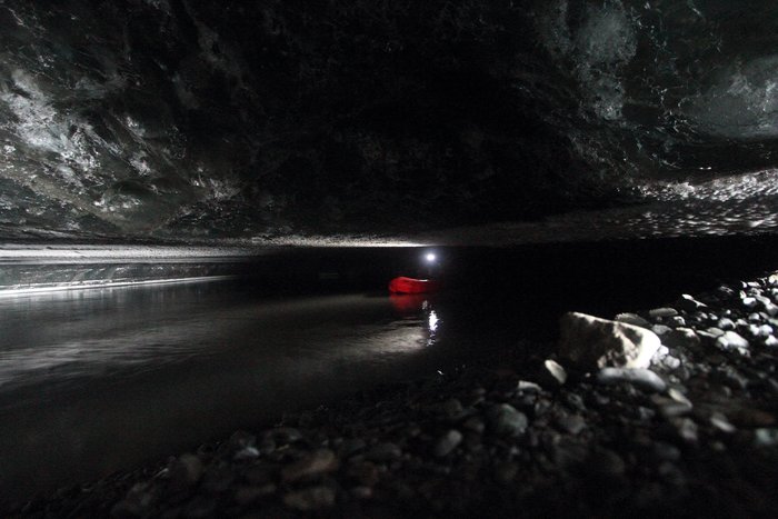 The water was slow enough that Hig could fight the current and escape its pull into the circulatory system of the glacier.