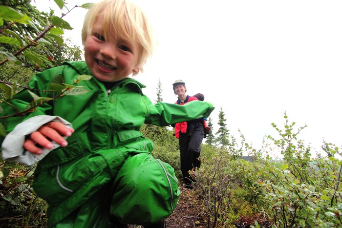 Katmai played many games along the trail.