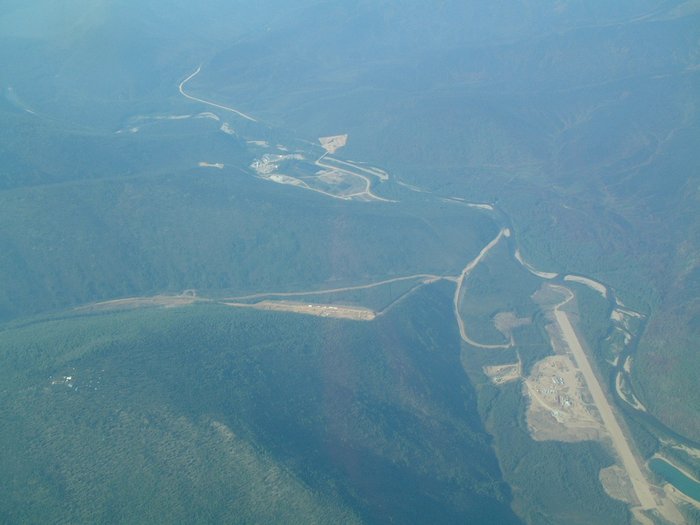 Aerial view of the Pogo Mine