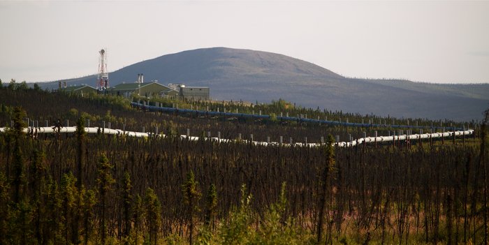 Some of the pump stations along the pipeline are used to slow the oil after a big drop in elevation, as is the case with this one. 