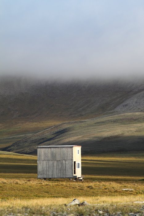 This two story cabin had an open door... usually a bad sign in bear country.