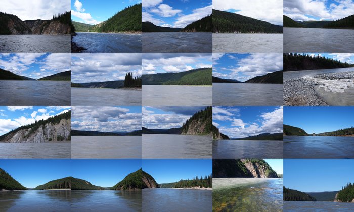 Reservoir and damsite montage