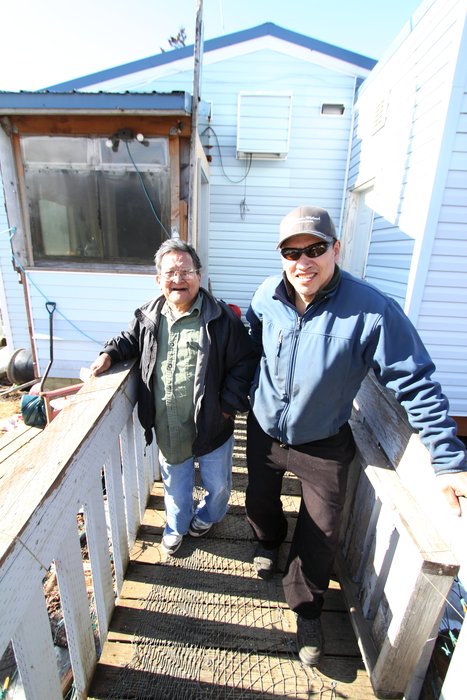 Richard and Wallace Moonin in Port Graham