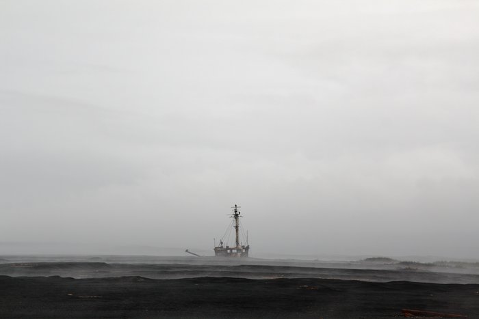 Shipwreck in the sand on Unimak Island