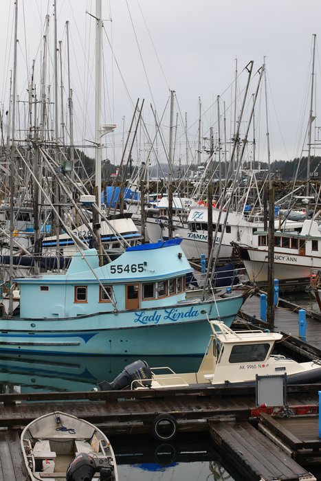 Fishing boats fill one of Sitka's five harbors