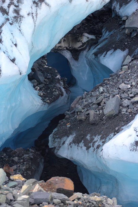 I wish we'd had more time to explore these intricate canyons in blue ice.