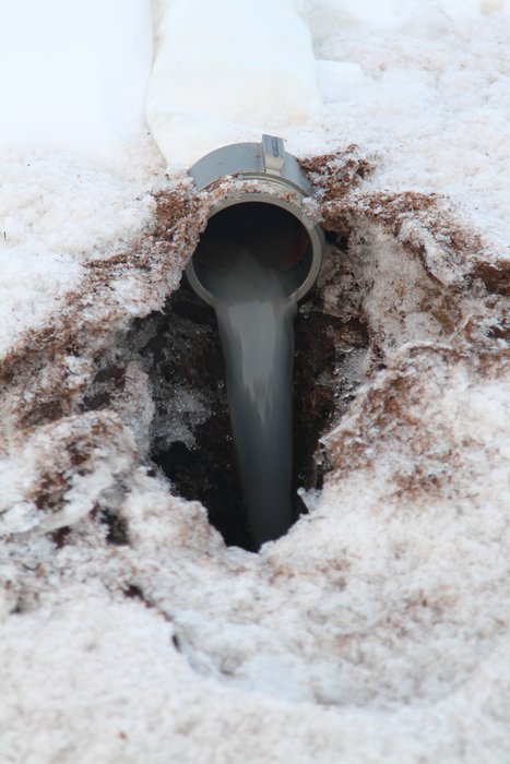 During drilling, silty slurry is produced and has to be disposed of.