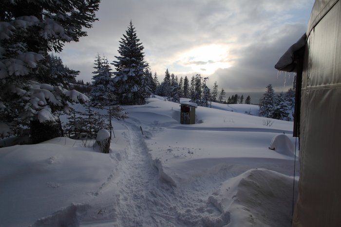 After a snowstorm our yard is resculpted