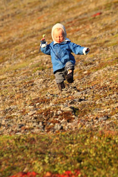 Charging down the mountain near the project Chariot site