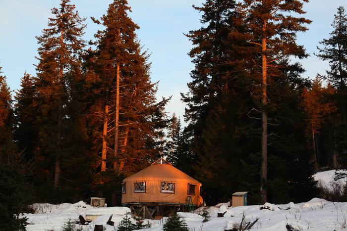 What it looks like from outside when we're watching the sunset from the inside.
