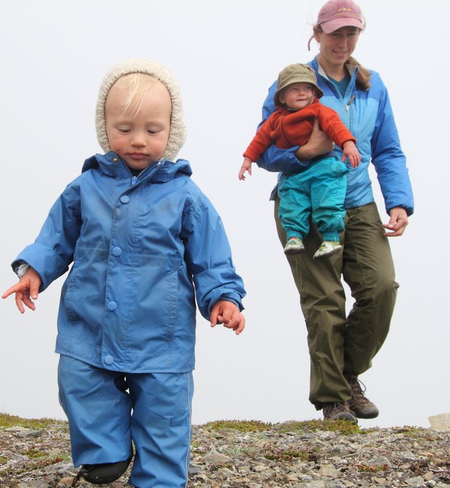 At the end of July 2010, ten adults, four babies, and six dogs walked from Red. Mt. to Seldovia.  These photos are from this improbable journey.
