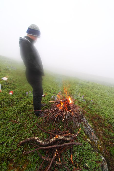 At the end of July 2010, ten adults, four babies, and six dogs walked from Red. Mt. to Seldovia.  These photos are from this improbable journey.