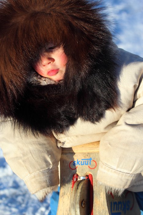 It's hard to hold onto the handlebars in the cold