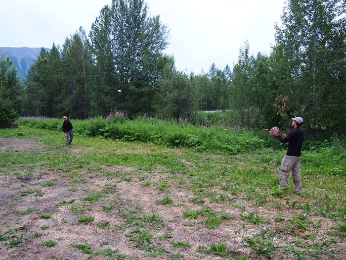 Unexpected game of catch at Gold Creek Camp