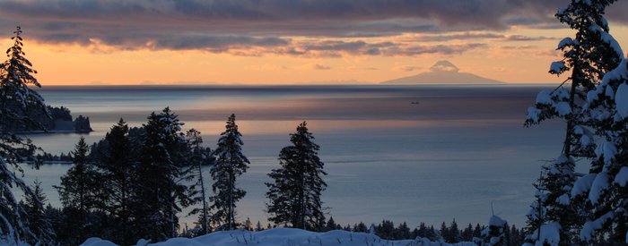 The light is best this time of year for volcano viewing.