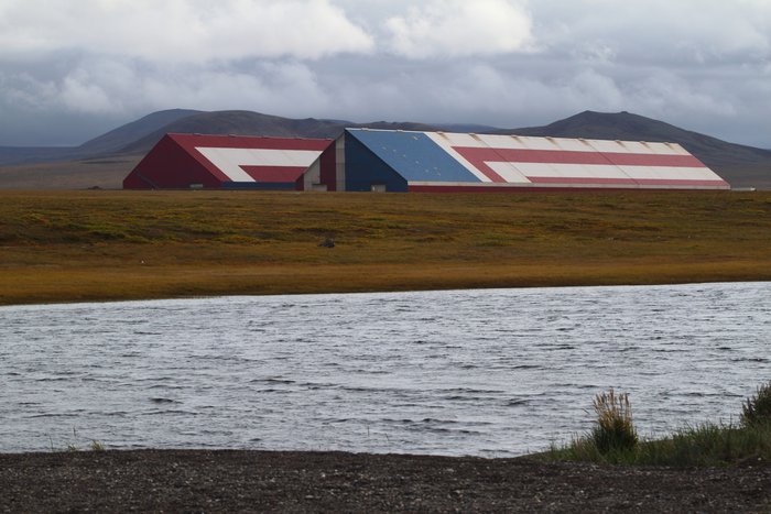These zinc and lead concentrate storehouses are some of the largest buildings in Alaska, located in remote arctic tundra.